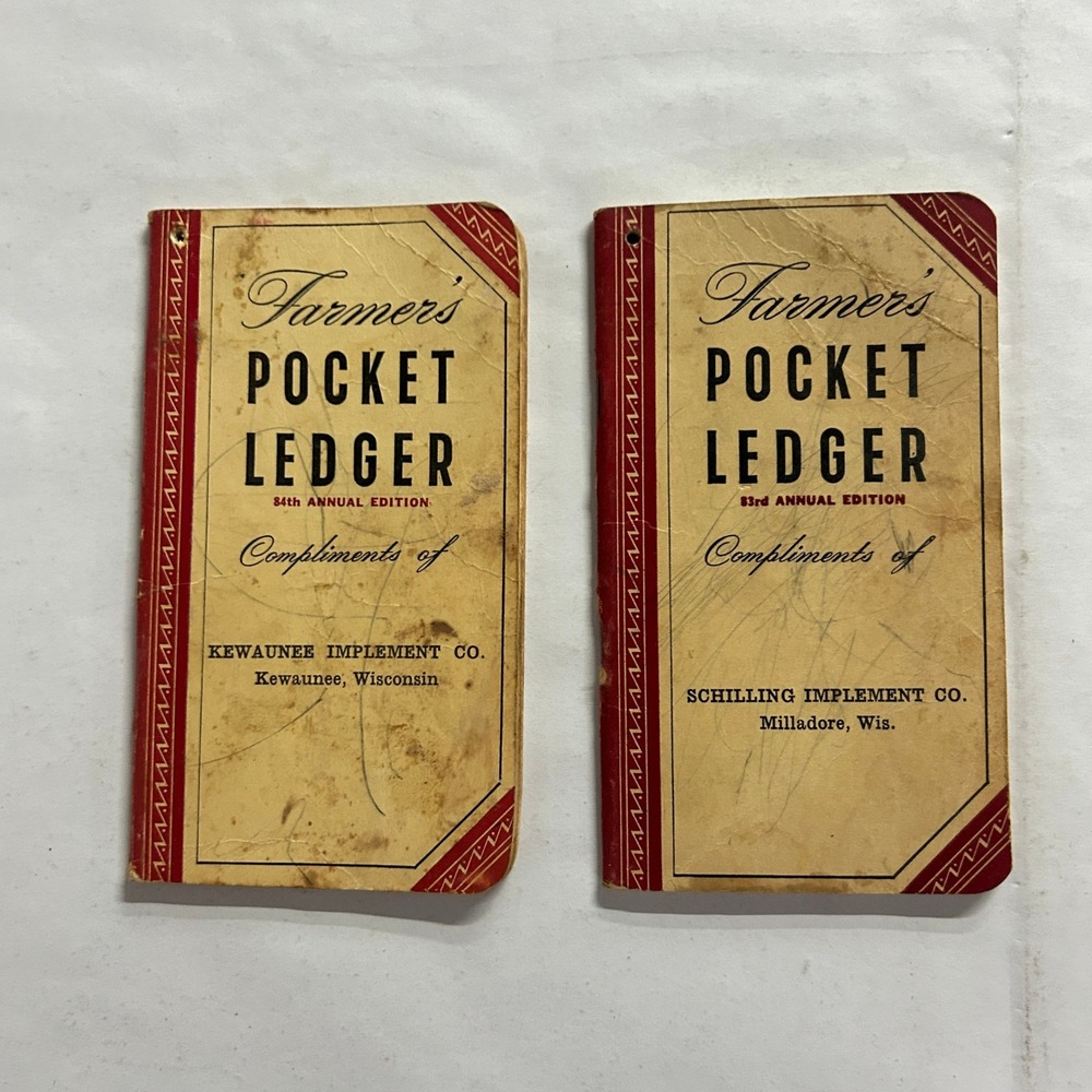 John Deere Farmers Pocket‎ Ledger 1949 1950 Americana Farmcore Vintage